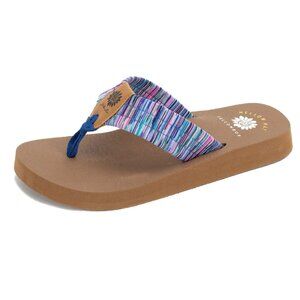 Yellow Box Nadia Blue Flip Flops with Mellow Mat Sole